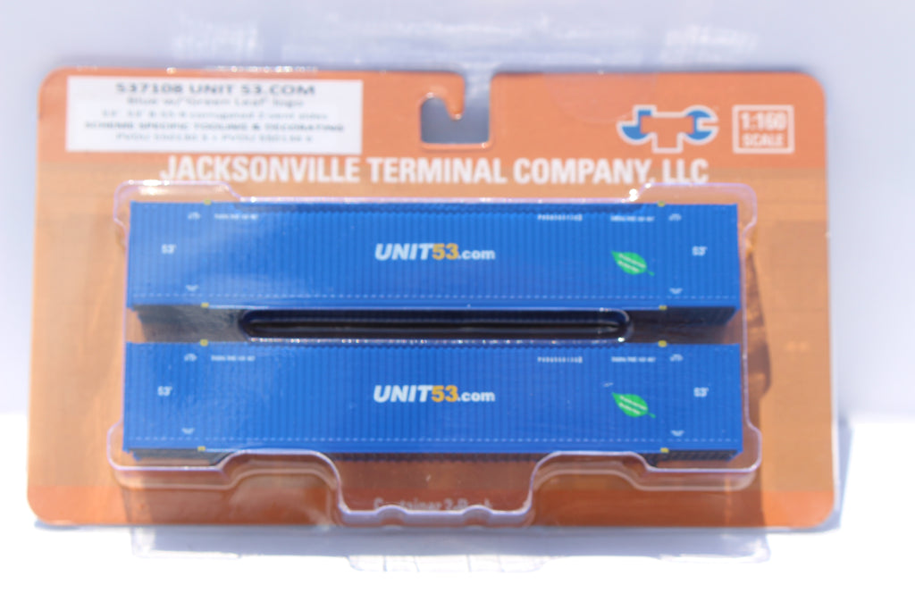 JTC537108 40 ft. Unit53 N-Scale  Model Container - Pack of 2