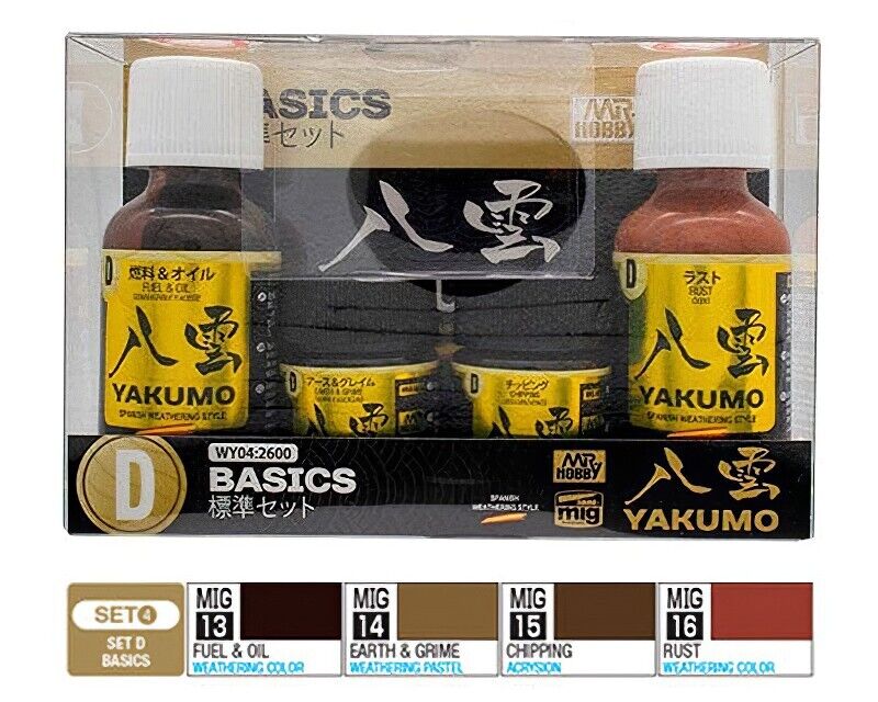 GUZWY04 10 ml Basics Mr. Weathering WWII Basics Yakumo Color Set