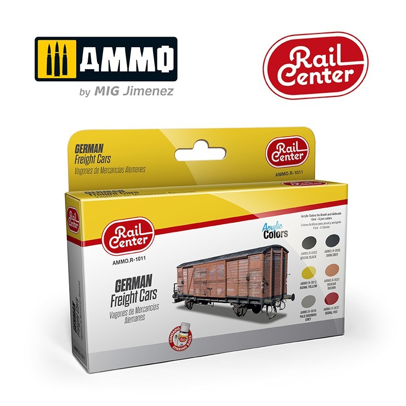 MIGR1011 Rail Center German Freight Cars Acrylic Paint Set