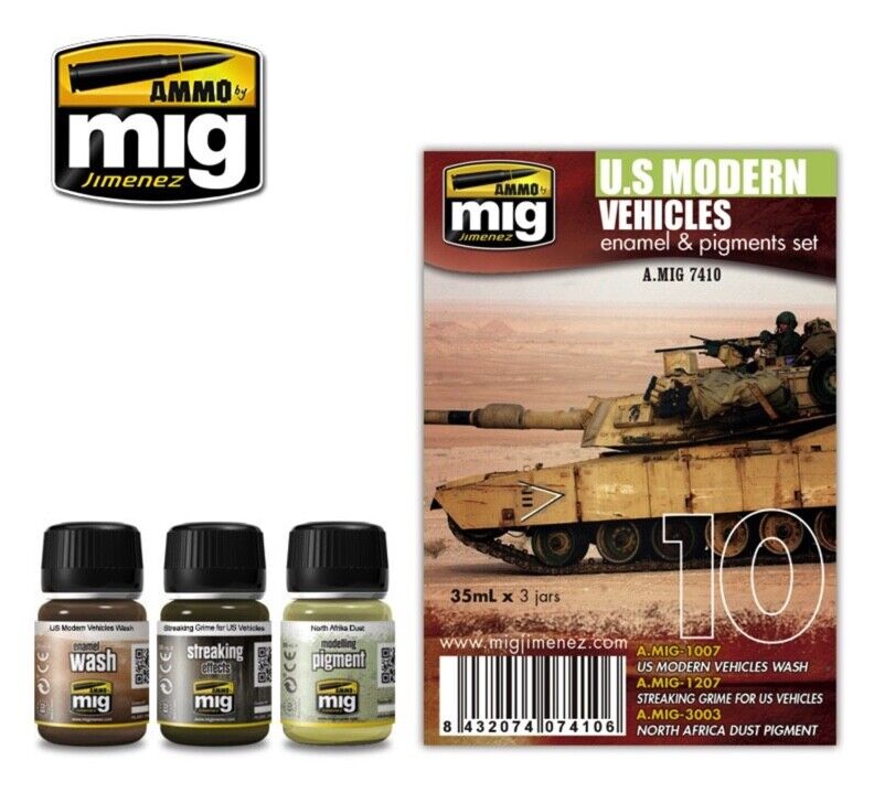 MIG7410 35 ml U.S. Modern Vehicles Weathering Paint Set