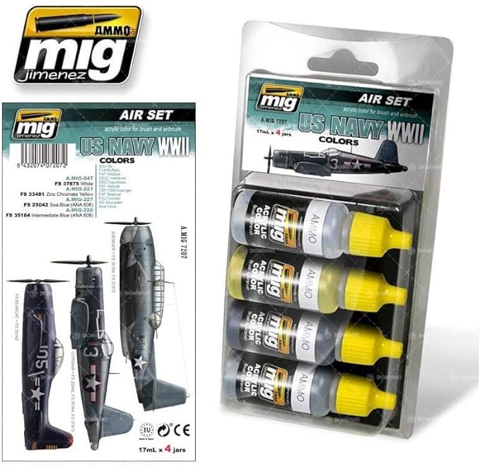 MIG7207 17 ml 1S Navy World War II Air Acrylic Paint Set -  MIG Jimenez