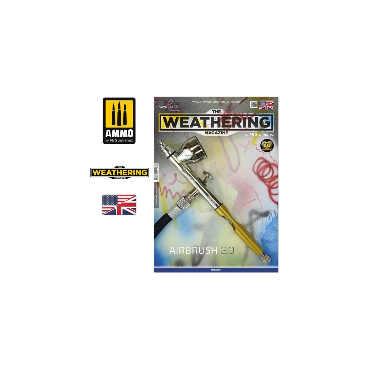 Picture of MIG Jimenez MIG4536 The Weathering Magazine 37 - Airbrush 2.0 Book&#44; Multi Color
