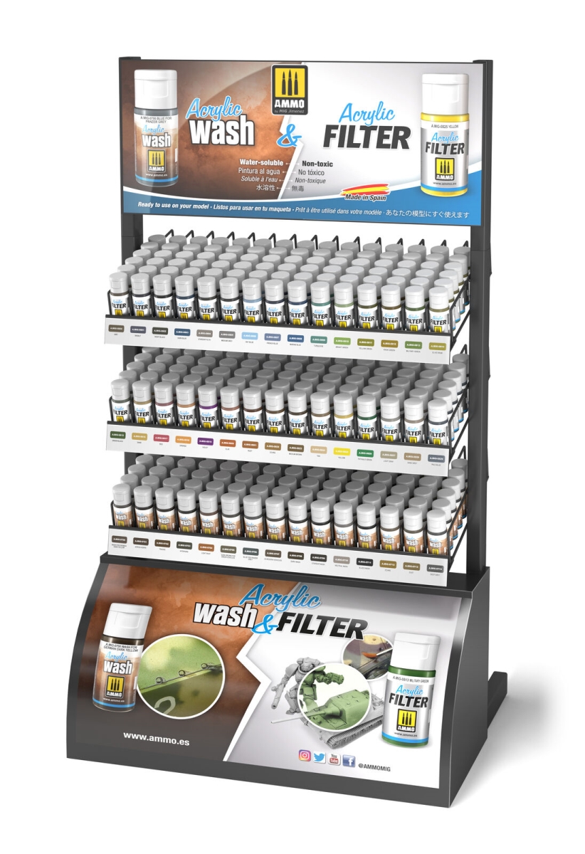 MIG8180 Acrylic Filter & Washes Paint Display Rack
