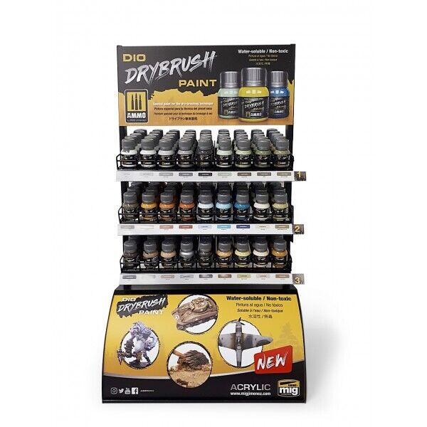 MIG8179 Dio Drybrush Acrylic Paint Rack