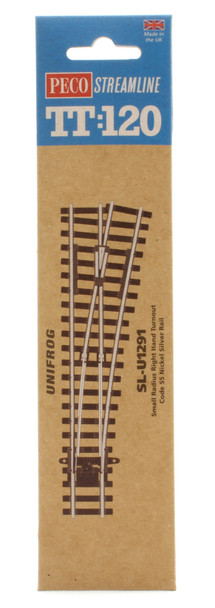 PCOSL-U1291 TT Scale Streamline TT.120 Code 55 Small Radius Turnout Model Train Track - Black