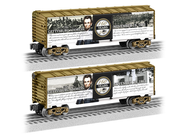 Picture of Lionel LNL2338260 O American History Gettysburg Address 160th Anniversary Boxcar