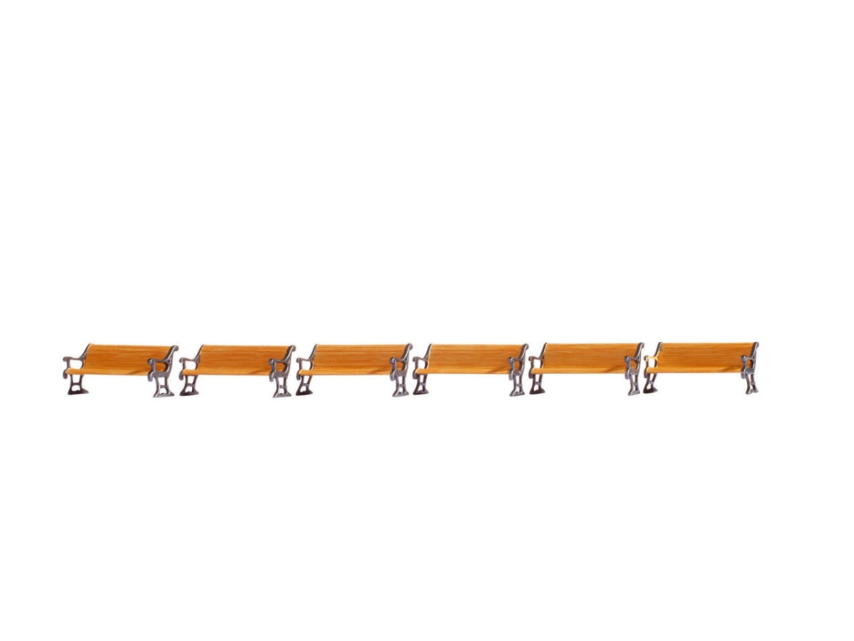 NOC14849 HO Scale Park Benches - 6 Piece