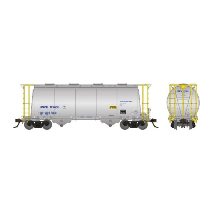 RAP172005A HO Scale Procor 3000 Aluminum Covered Hopper Railroad - No Wordmark & Single Car - No. 1 -  Rapido