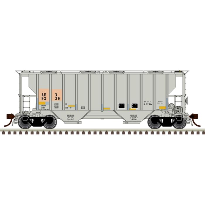 ATL20007112 HO Scale AEX Portec 3000 2-Bay Covered Hopper No.9336 Model Train