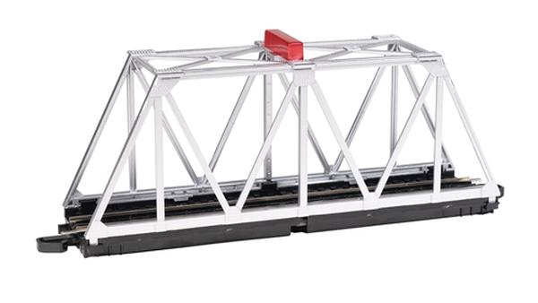 BAC44870 10.5 x 2.37 x 4 in. N Scale Truss Bridge with Blinking Light E-Z Track Assembled