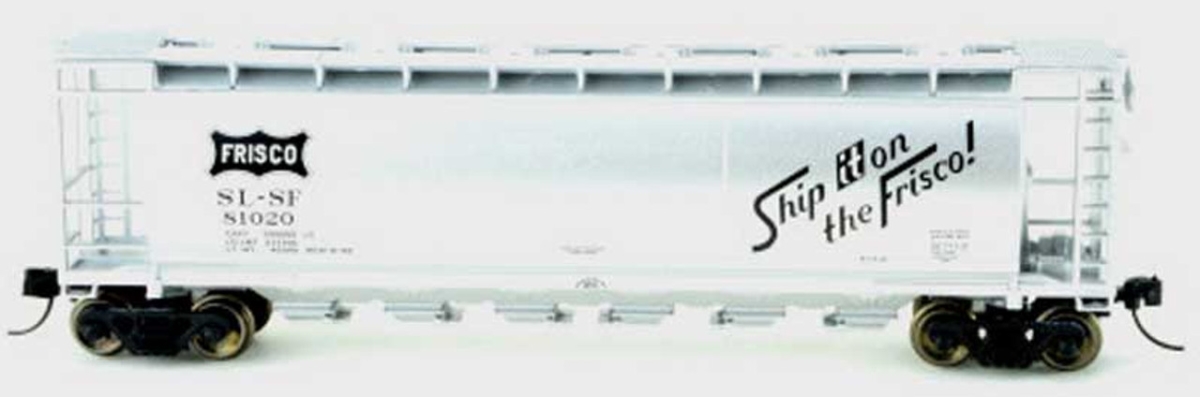 BOW38145 N Scale Frisco Cylindrical Hopper Car No.81020