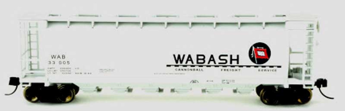 BOW38167 N Scale Wabash Cylindrical Hopper Car No.33005