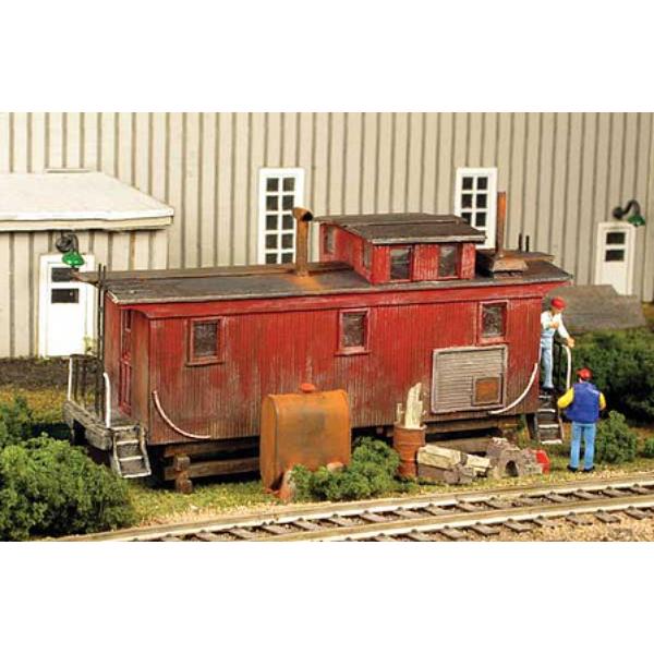 MON2220 HO Scale Yard Office Caboose Laser-Cut Wood Kit
