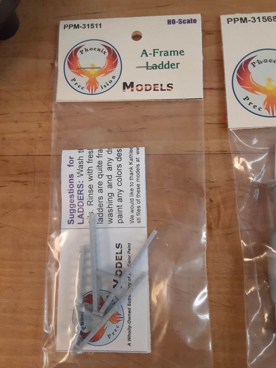 TCPPPM31511 HO Scale 3-D Printed A-Frame Ladder, Pack of 2