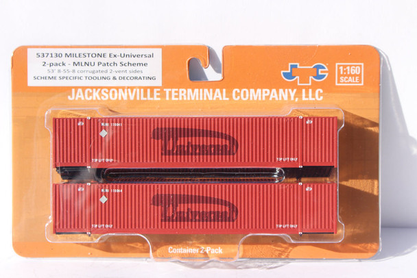 Picture of Jacksonville Terminal JTC537130 53 ft. N Milestone Universal Patch High Cube 8-55-8 Container&#44; 2 Piece