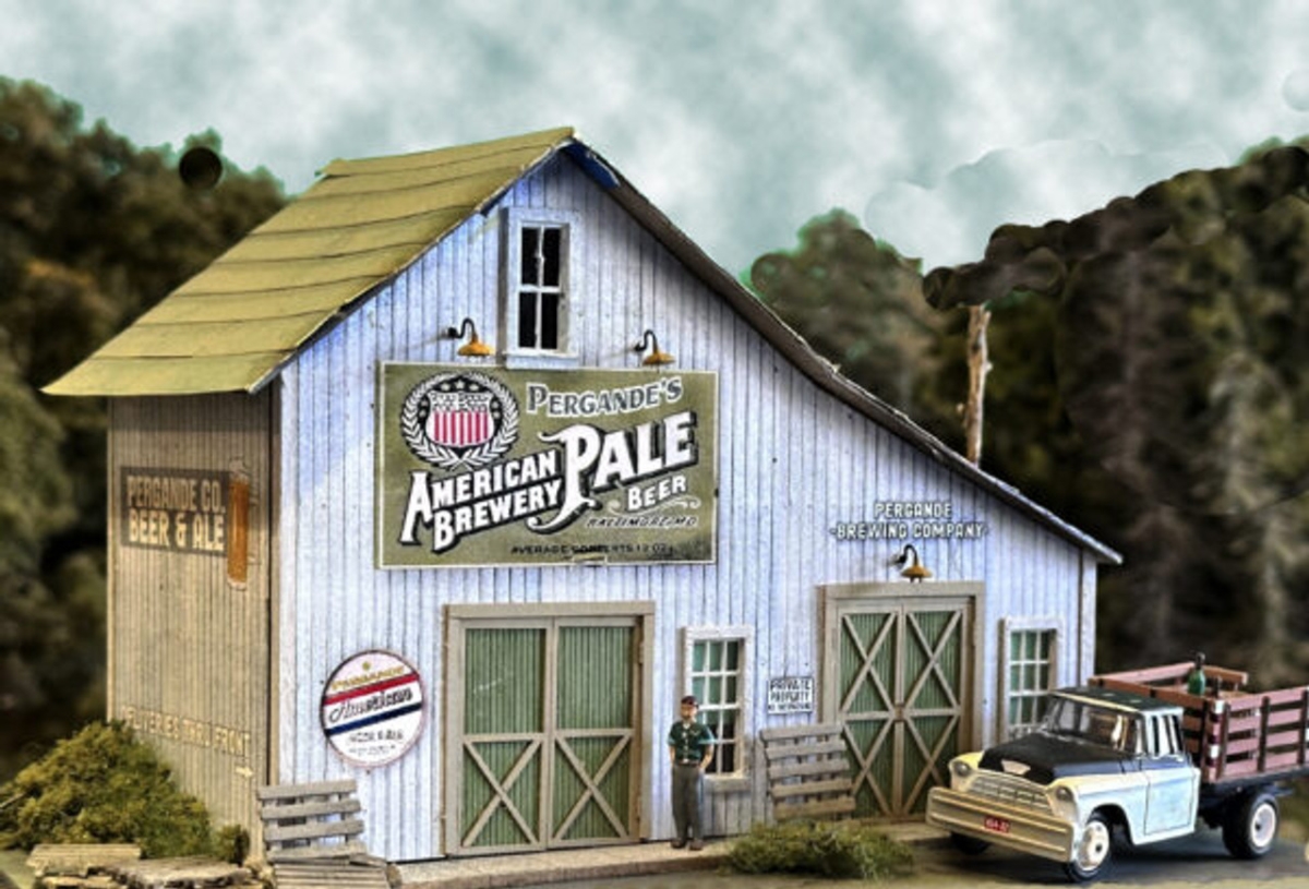 Picture of Bar Mills BSM5052 5.25 x 2.65 in. HO Scale Pergandes American Brewery Building Kit