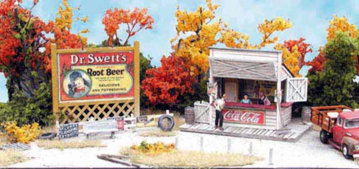 BSM0952 HO Scale Swansons Lunch Counter Model Kit with Billboard