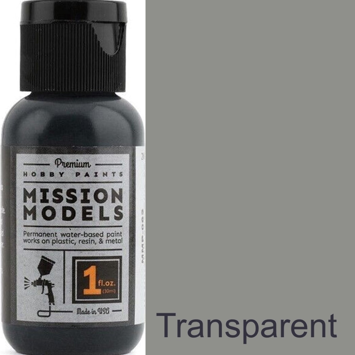 MMP170 1 oz Hobby Acrylic Paint, Transparent Smoke