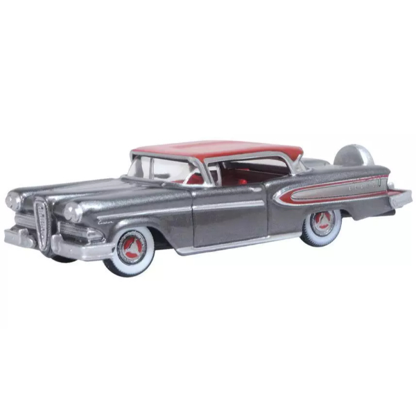 OXD87ED58008 1958 Edsel Citation Model Car - Silver Gray & Ember Red - HO Scale