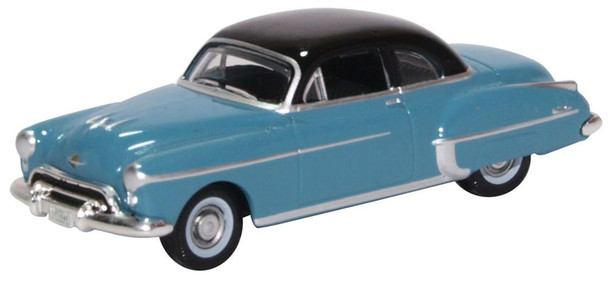 OXD87OR50002 HO 1950 Oldsmobile Rocket 88 Coupe Crest Diecast Model Car, Blue & Black