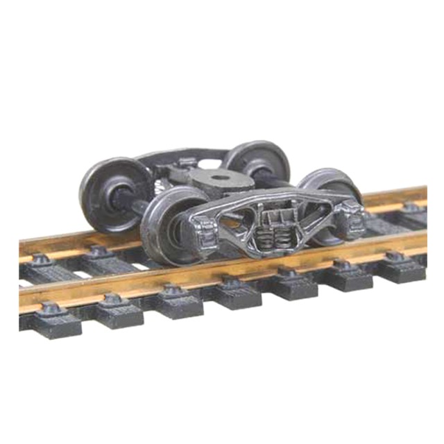 KAD550 HO Scale Bettendorf 50-Ton Self Centering Trucks with 33 in. Smooth Back Wheels Model Train