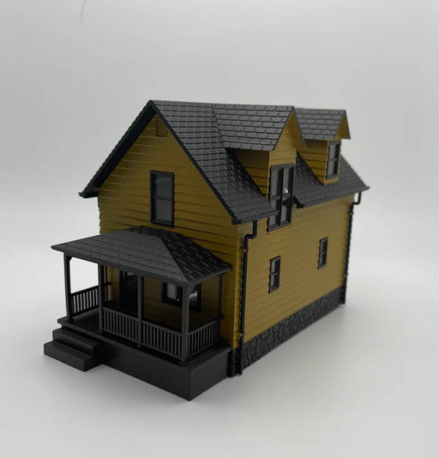 RIH042103 HO Scale House Built Up, Yellow