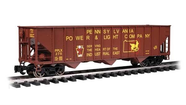 BAC93651 G Scale Pennsylvania Power & Light No. 296 Bethlehem Steel 100-Ton 3-Bay Rail Hopper -  BACHMANN