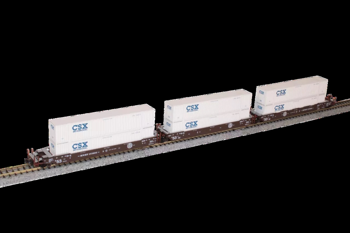 KAT1066186 N Scale MAXI-IV BNSF White Model Train - Pack of 3