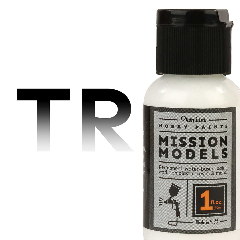MMPW004 1 oz Water-Based Acrylic Clear Coat Paint, Transparent Medium
