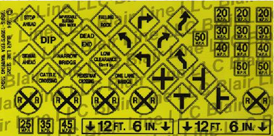 BLR007 N Hwy Warning Sign No.3