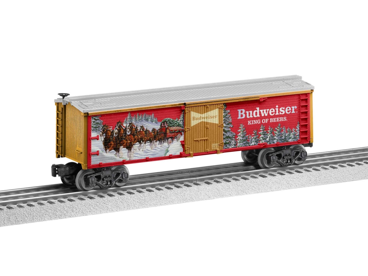 LNL2428400 O-Scale RTR Budweiser Clydesdale Holiday Reefer Model Train, Silver
