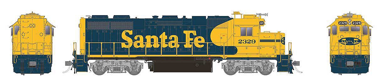 RAP38004 No.2346 HO Scale Santa Fe EMD GP38 Locomotive