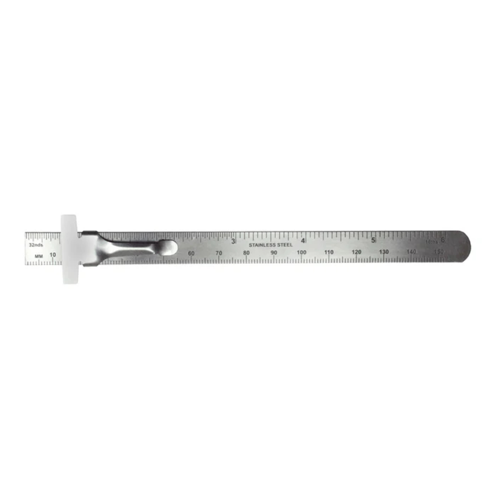 Excel EXL55677 6 in. Mini Stainless Steel Ruler with Pocket Clip