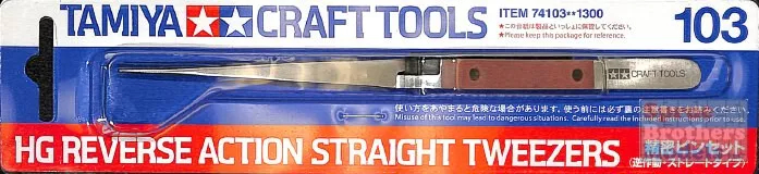 TAM74103 Reverse Action HG Straight Tweezers, Silver