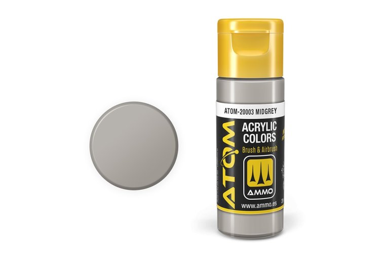 MIG20003 20 ml Acrylic Paint Bottle, Mid Gray