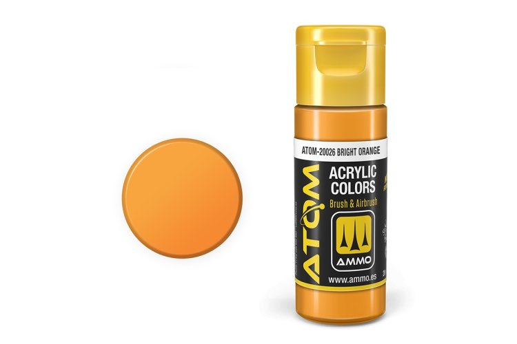 MIG20026 20 ml Acrylic Paint Bottle, Bright Orange
