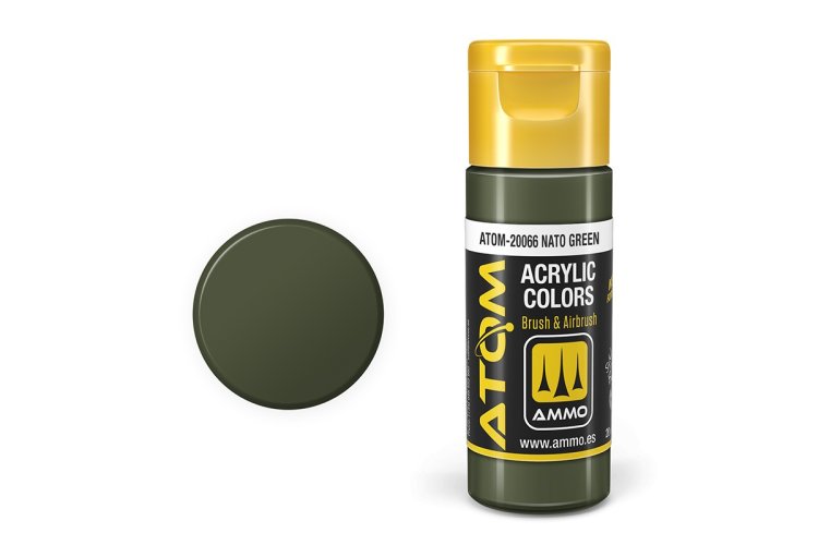 MIG20066 20 ml Acrylic Paint Bottle, Nato Green