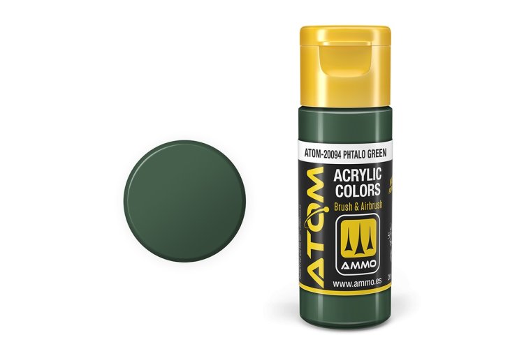 MIG20094 20 ml Acrylic Paint Bottle, Phtalo Green