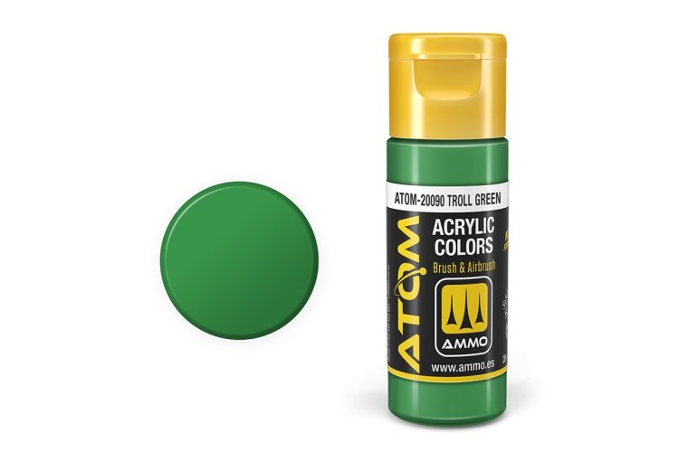 MIG20090 20 ml Acrylic Paint Bottle, Troll Green