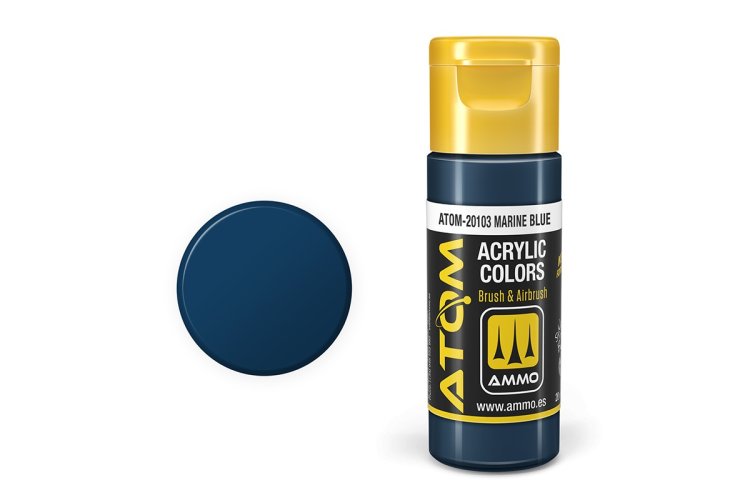 MIG20103 20 ml Acrylic Paint Bottle, Marine Blue