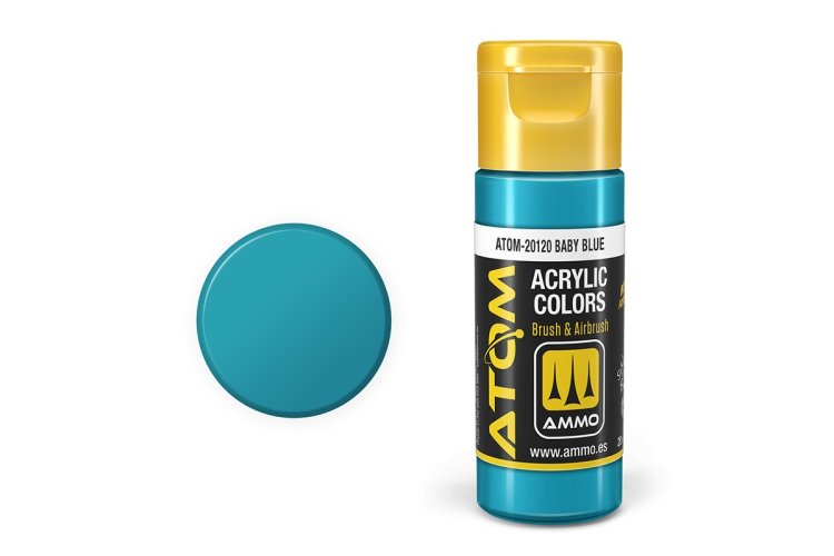 MIG20120 20 ml Acrylic Paint Bottle, Baby Blue