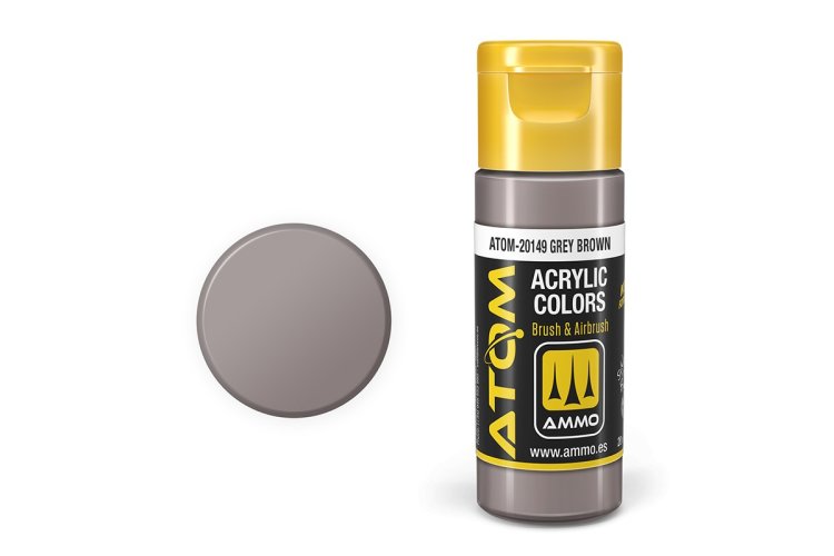 MIG20149 20 ml Acrylic Paint Bottle, Gray & Brown