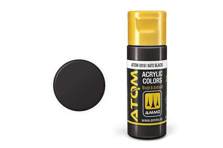 MIG20161 20 ml Acrylic Paint Bottle, Nato Black