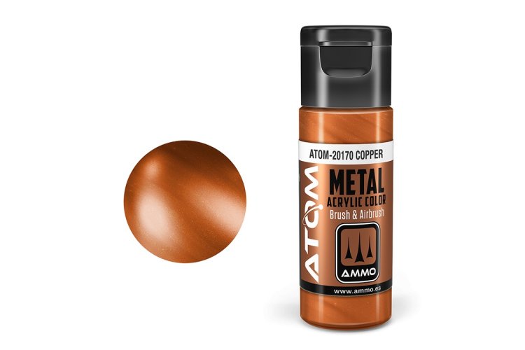 MIG20170 20 ml Acrylic Paint Bottle, Metallic Copper