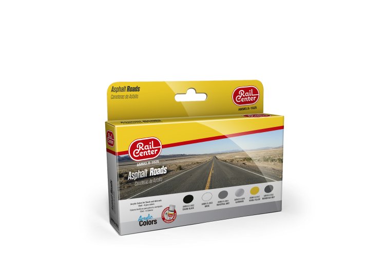 MIGR1025 Rail Center Acrylic Paint Set, Asphalt Roads