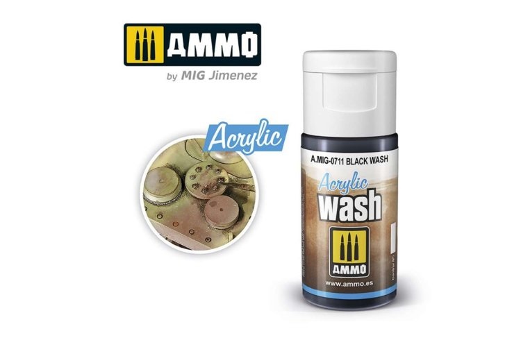 MIG0711 15 ml Acrylic Wash Effects Jar, Black