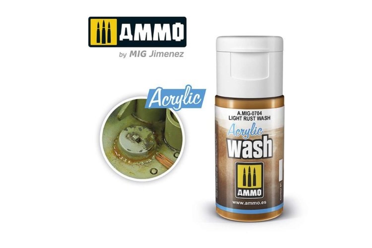 MIG0704 15 ml Acrylic Wash Effects Jar, Light Rust