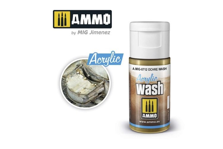 MIG0712 15 ml Acrylic Wash Effects Jar, Ochre