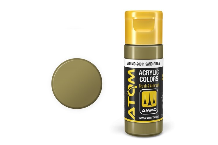 MIG20011 20 ml Acrylic Paint Bottle, Sand Gray