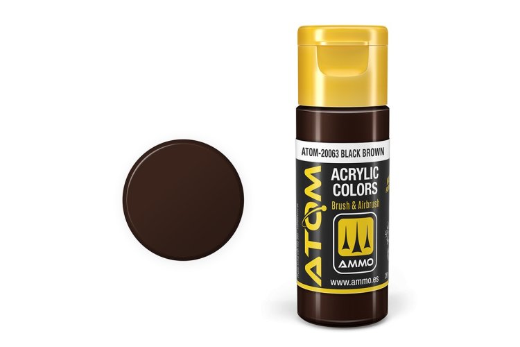 MIG20063 20 ml Acrylic Paint Bottle, Black Brown